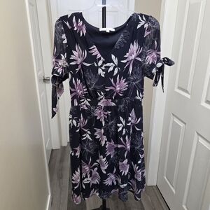 cleo Black Floral  Dress